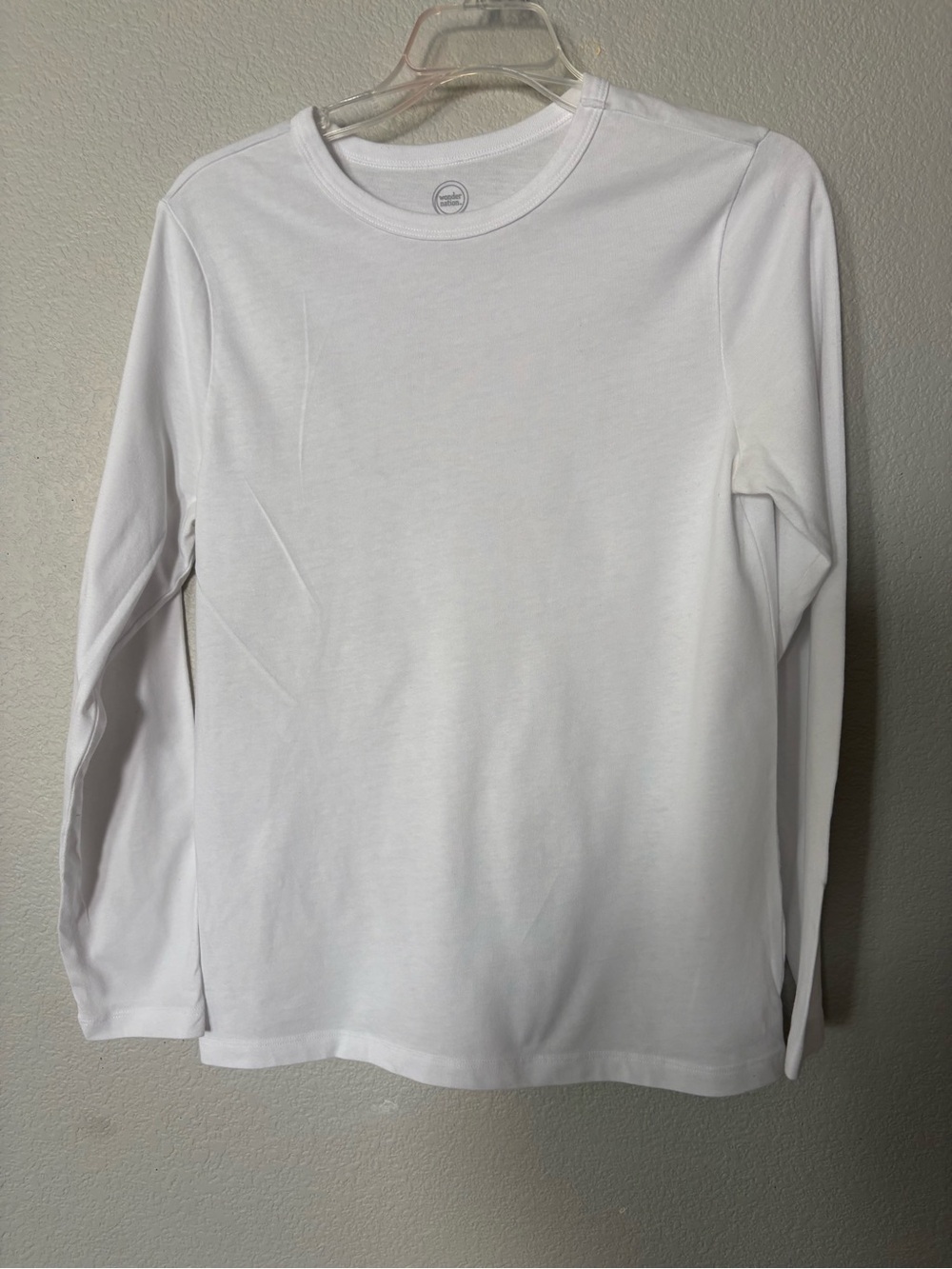 Kids Long-Sleeve White Crewneck Shirt Sz XL NWOT